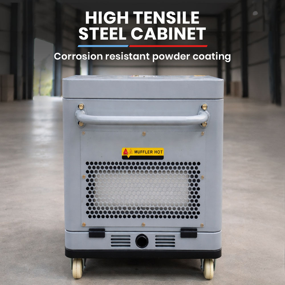 GENPOWER 6.5kW Peak 5kW Rated Diesel Inverter Commercial Generator, Electric Key Start, 2 x 15A, RCD Safety V219-GENDSLGNV5KA