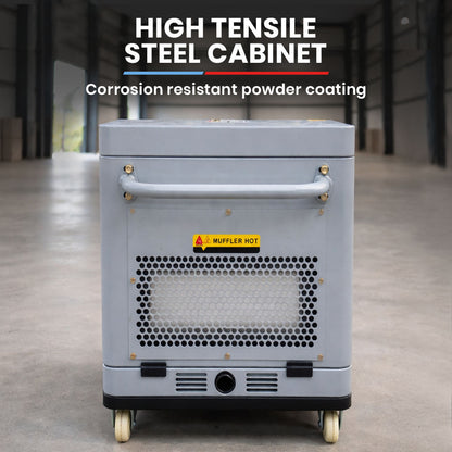 GENPOWER 6.5kW Peak 5kW Rated Diesel Inverter Commercial Generator, Electric Key Start, 2 x 15A, RCD Safety V219-GENDSLGNV5KA