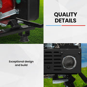 GENPOWER 3.6kW Peak 3.2kW Open Frame Inverter Generator, 2x15A, 11L Tank, Portable, Backup V219-GENINVGN36FA