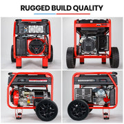 GENPOWER Portable Petrol Generator 8.4kW Max 6kW Rated Single Phase 18HP 420cc 4-Stroke Engine V219-GENPTLGPRB12K