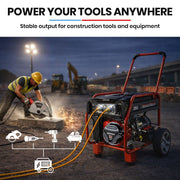 GENPOWER Portable Petrol Generator 8.4kW Max 6kW Rated Single Phase 18HP 420cc 4-Stroke Engine V219-GENPTLGPRB12K