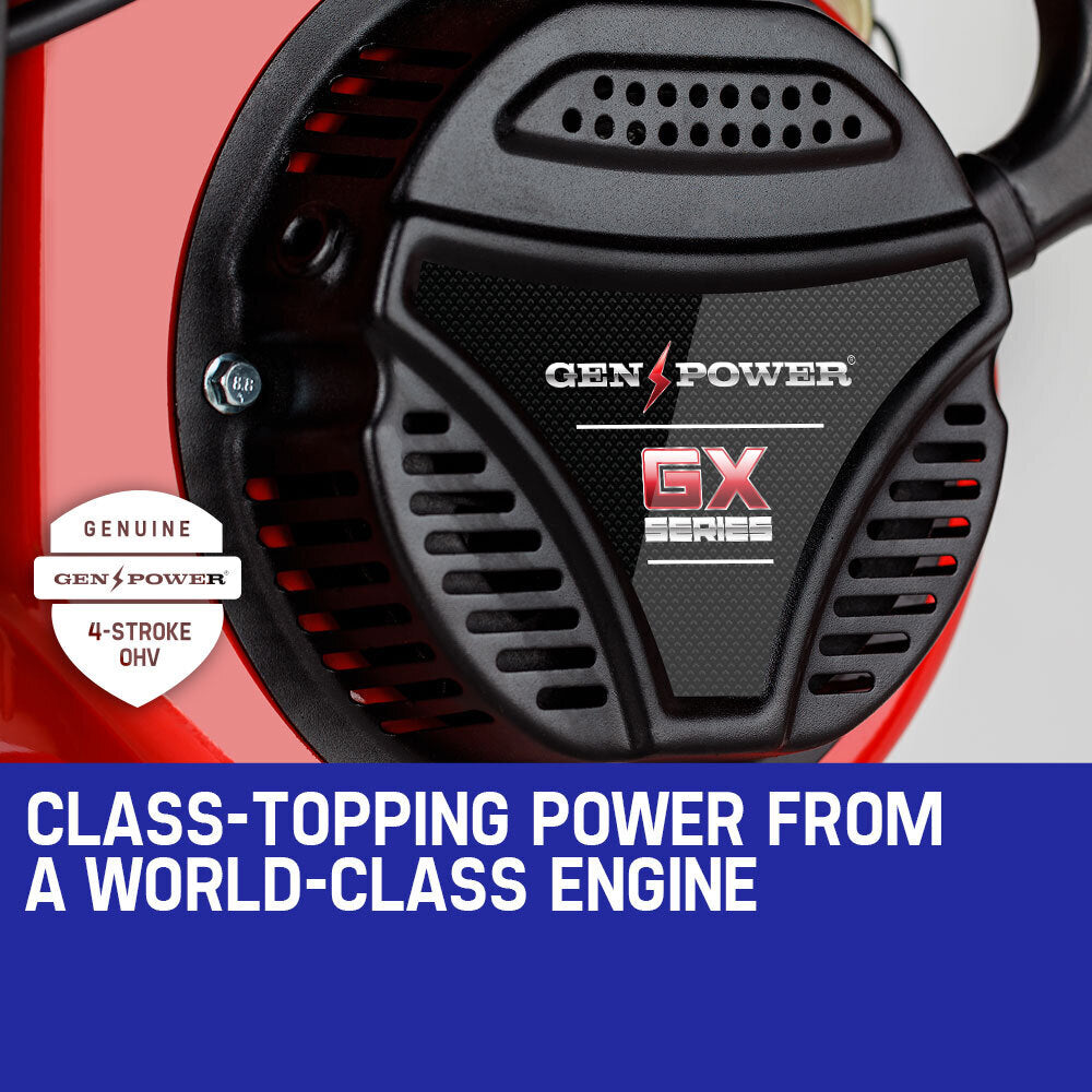 GENPOWER 4.2kW Peak 3kW Rated Generator Single-Phase Petrol - Site Portable V219-GENPTLGPRB4K3