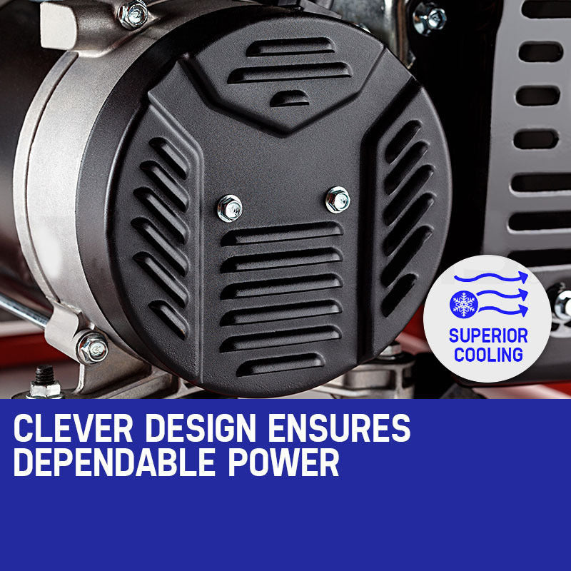 GENPOWER 4.2kW Peak 3kW Rated Generator Single-Phase Petrol - Site Portable V219-GENPTLGPRB4K3