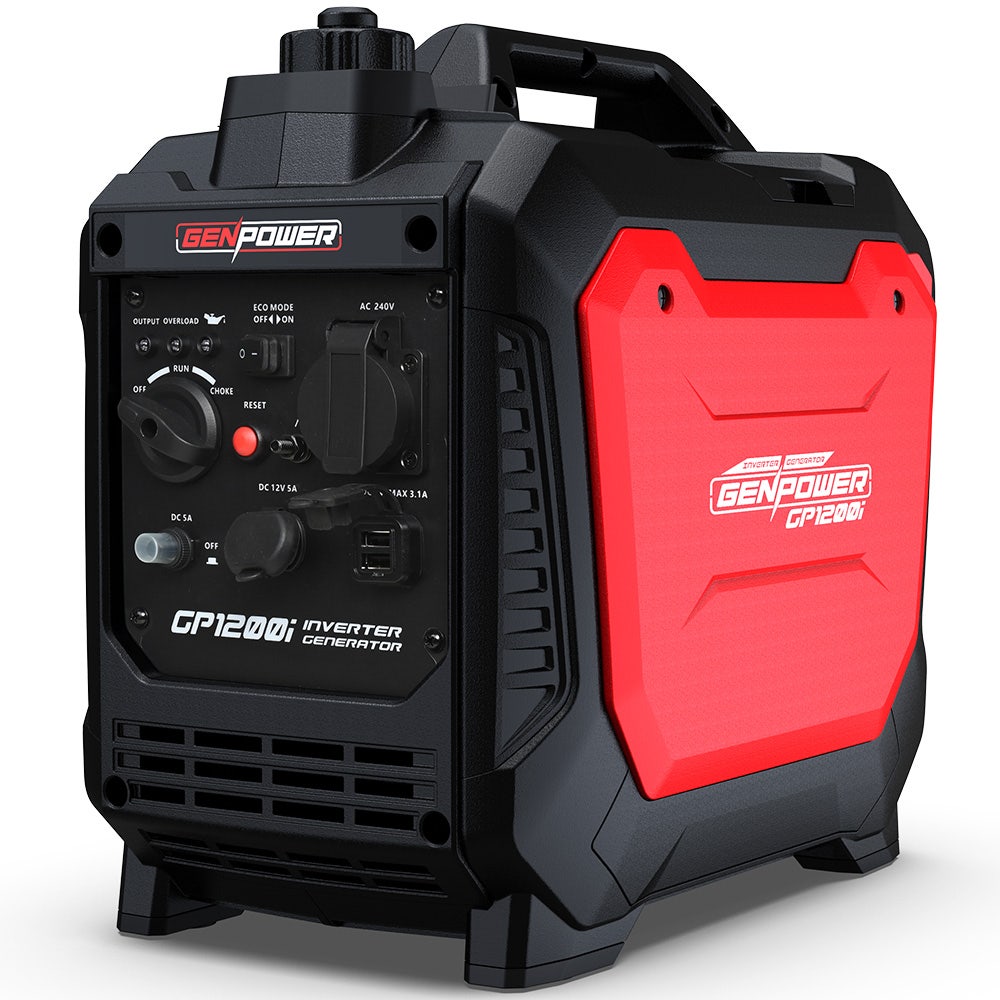 GENPOWER 1.2kW Peak 1.0kW Inverter Generator, Portable Lightweight Camping V219-GENPTRGN12SA