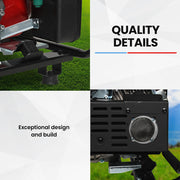 GENPOWER 6kW Peak 5kW Open Frame Inverter Generator, 3x15A, 15L Tank, Wheels, RCD, Portable, Backup V219-GENPTRGN60FA