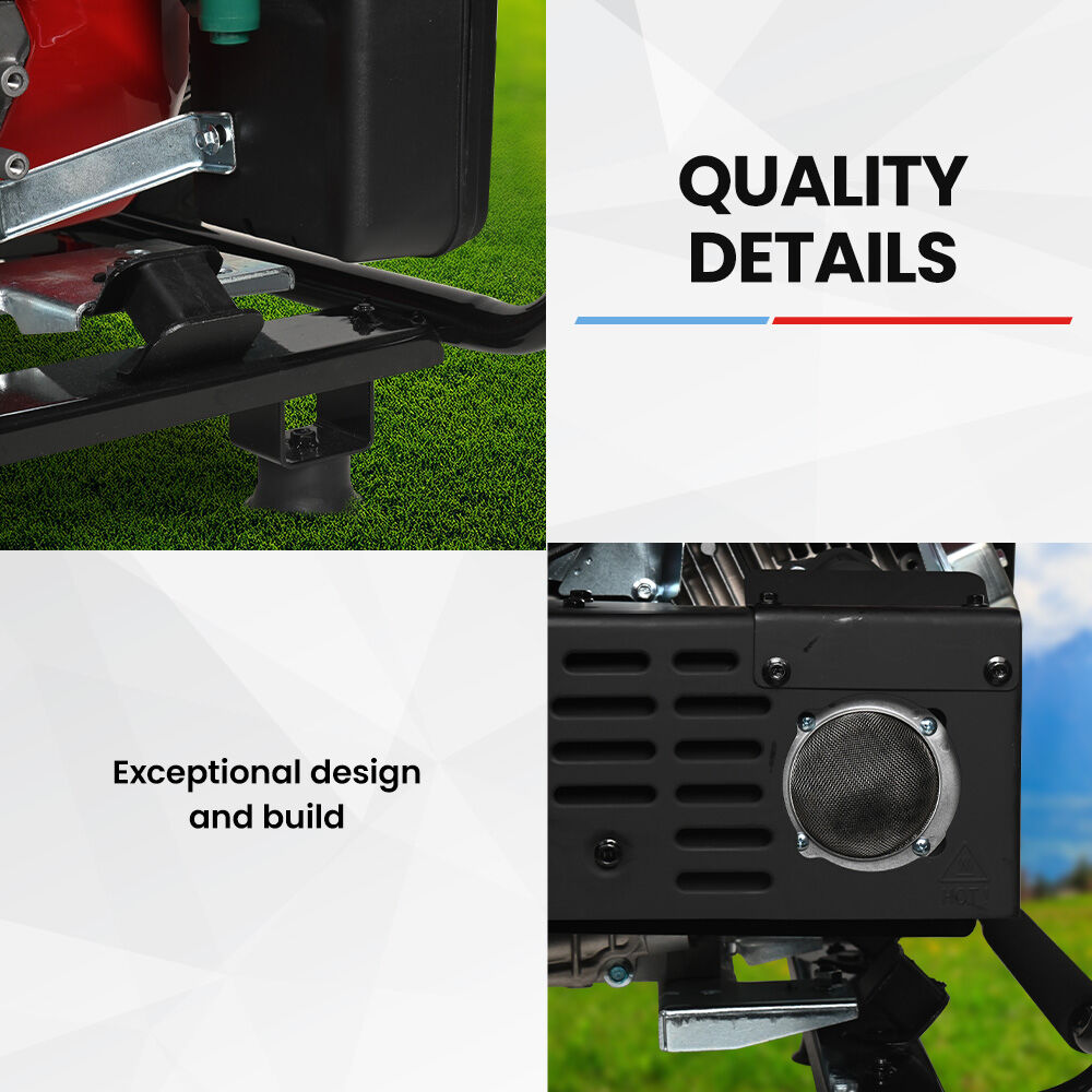 GENPOWER 6kW Peak 5kW Open Frame Inverter Generator, 3x15A, 15L Tank, Wheels, RCD, Portable, Backup V219-GENPTRGN60FA
