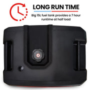 GENPOWER 6.2kW Peak 6.0kW Inverter Generator, Push Button & Remote Start, 15L Tank, Portable w/ Wheels, V219-GENPTRGN60SA
