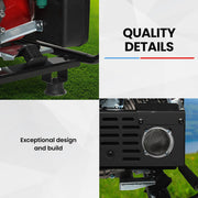 GENPOWER 8.5kW Peak 7.2kw Open Frame Inverter Generator, Push-Button Start, 2x15A, 1x32A, 20L Tank, Wheels, V219-GENPTRGN85FA