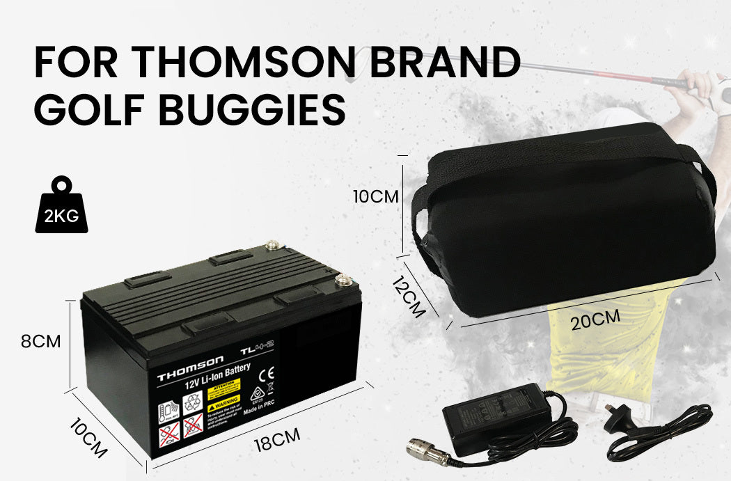 THOMSON 12V 24Ah Lithium Battery for Thomson Golf Buggy Trolley V219-GLFBTYTHOA2LX