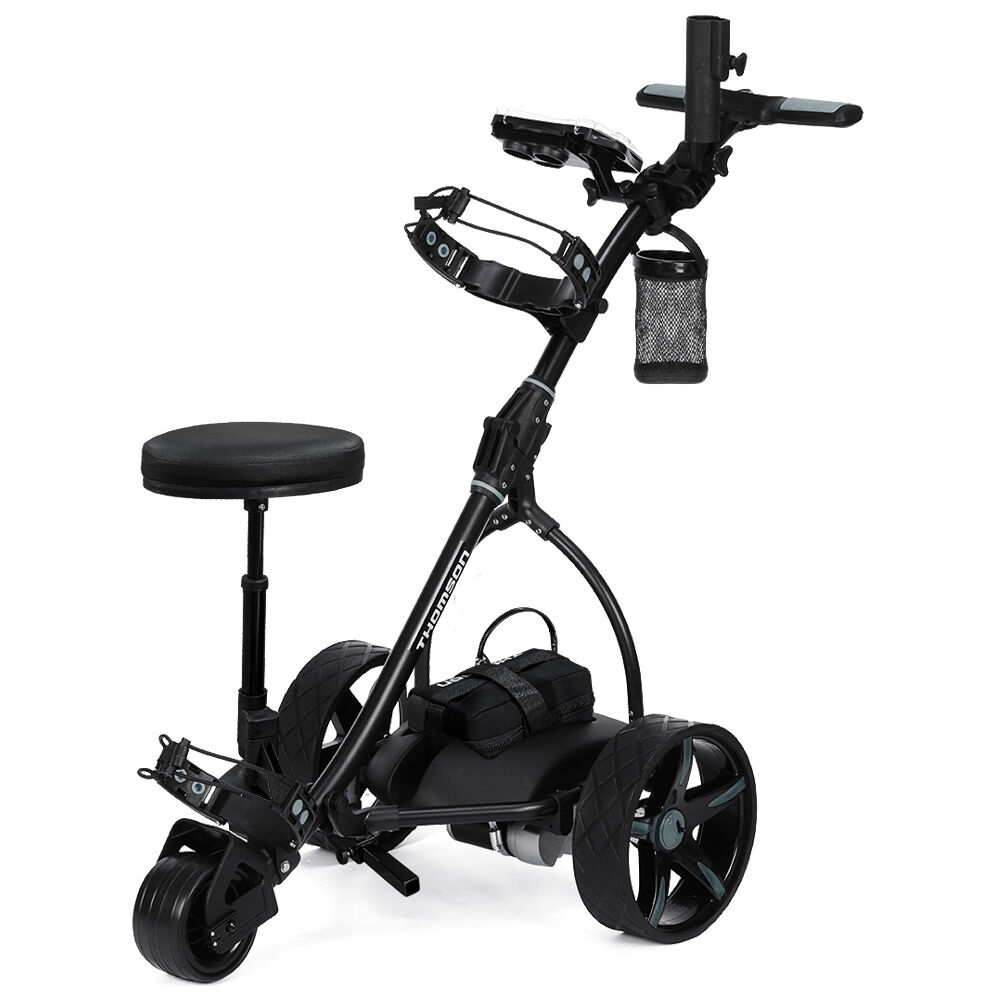 THOMSON E5000 Pro Lithium Golf Buggy, 36 Hole, Only 12kg, Easy Fold, Electric Motorised Buggy Trolley Cart w/ V219-GLFGBSTM6MLA