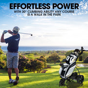 THOMSON E5000 Pro Lithium Golf Buggy, 36 Hole, Only 12kg, Easy Fold, Electric Motorised Buggy Trolley Cart w/ V219-GLFGBSTM6MLA