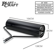 PLANTCRAFT 48" 116L Tow Behind Lawn Roller, Water or Sand Filled, for grass sod, seed, and unlevel ground V219-GRLTOWPCR48A