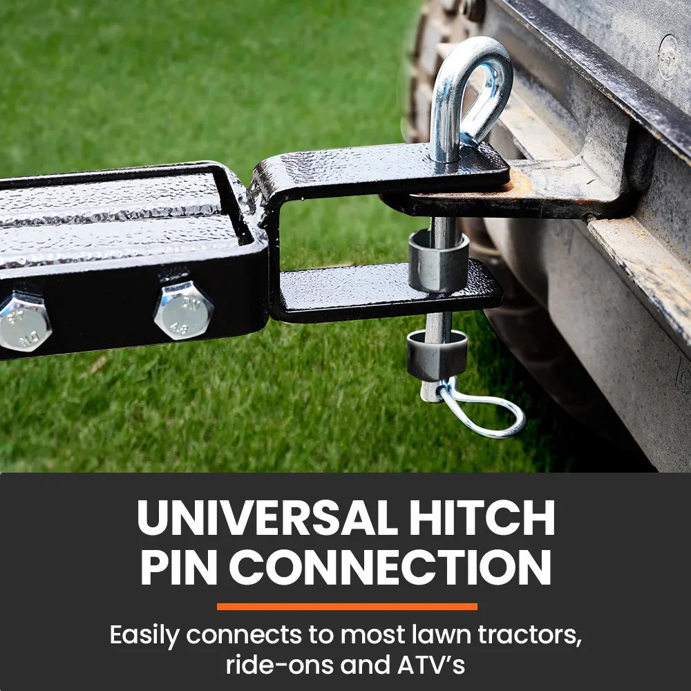 PLANTCRAFT 48" 116L Tow Behind Lawn Roller, Water or Sand Filled, for grass sod, seed, and unlevel ground V219-GRLTOWPCR48A