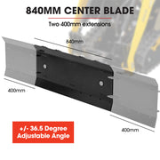 BAUMR-AG Plow Blade Accessory for BSR5000 Mini Loader Skid Steer, 84cm Centre Plough Blade 2 x 40cm V219-GSDACCPCB16A