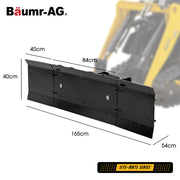BAUMR-AG Plow Blade Accessory for BSR5000 Mini Loader Skid Steer, 84cm Centre Plough Blade 2 x 40cm V219-GSDACCPCB16A