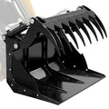 BAUMR-AG Grapple Bucket Accessory for BSR5000 Mini Loader Skid Steer, Quick Connect, Dual Hydraulic Cylinders V219-GSDACCPCGB8A