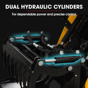 BAUMR-AG Grapple Bucket Accessory for BSR5000 Mini Loader Skid Steer, Quick Connect, Dual Hydraulic Cylinders V219-GSDACCPCGB8A