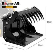 BAUMR-AG Grapple Bucket Accessory for BSR5000 Mini Loader Skid Steer, Quick Connect, Dual Hydraulic Cylinders V219-GSDACCPCGB8A