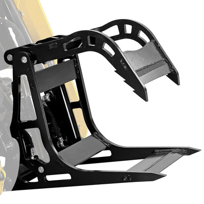 BAUMR-AG Stump Bucket Grapple Fork Accessory for BSR5000 Mini Loader Skid Steer, Quick Connect Hydraulics, V219-GSDACCPCLG4A