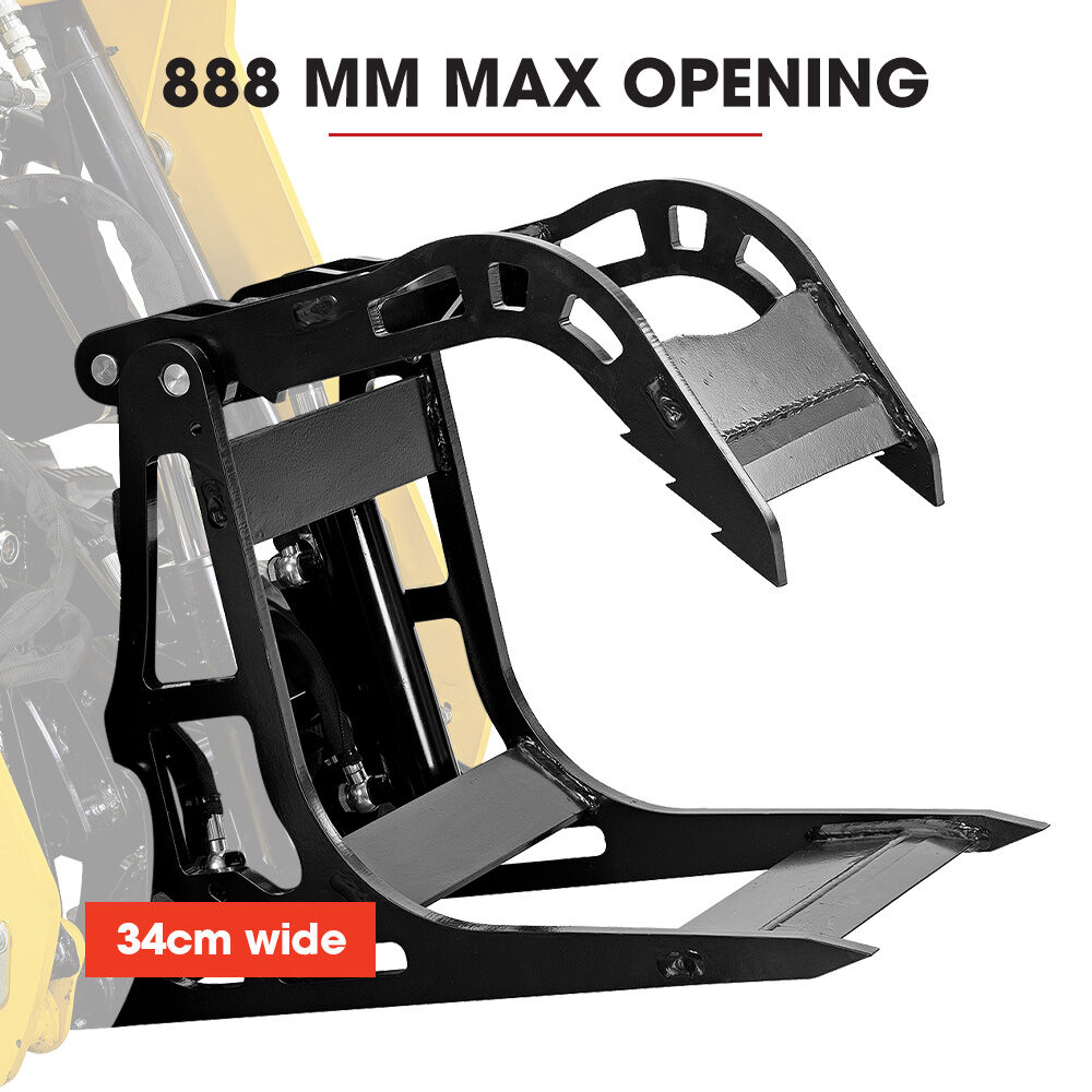 BAUMR-AG Stump Bucket Grapple Fork Accessory for BSR5000 Mini Loader Skid Steer, Quick Connect Hydraulics, V219-GSDACCPCLG4A