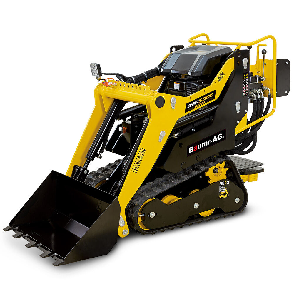 BAUMR-AG BSR5000 Mini Loader Skid Steer, with Bucket, 10hp OHV 4-Stroke Petrol Engine, 200kg Rated Operating V219-GSDSKDPCTB5A