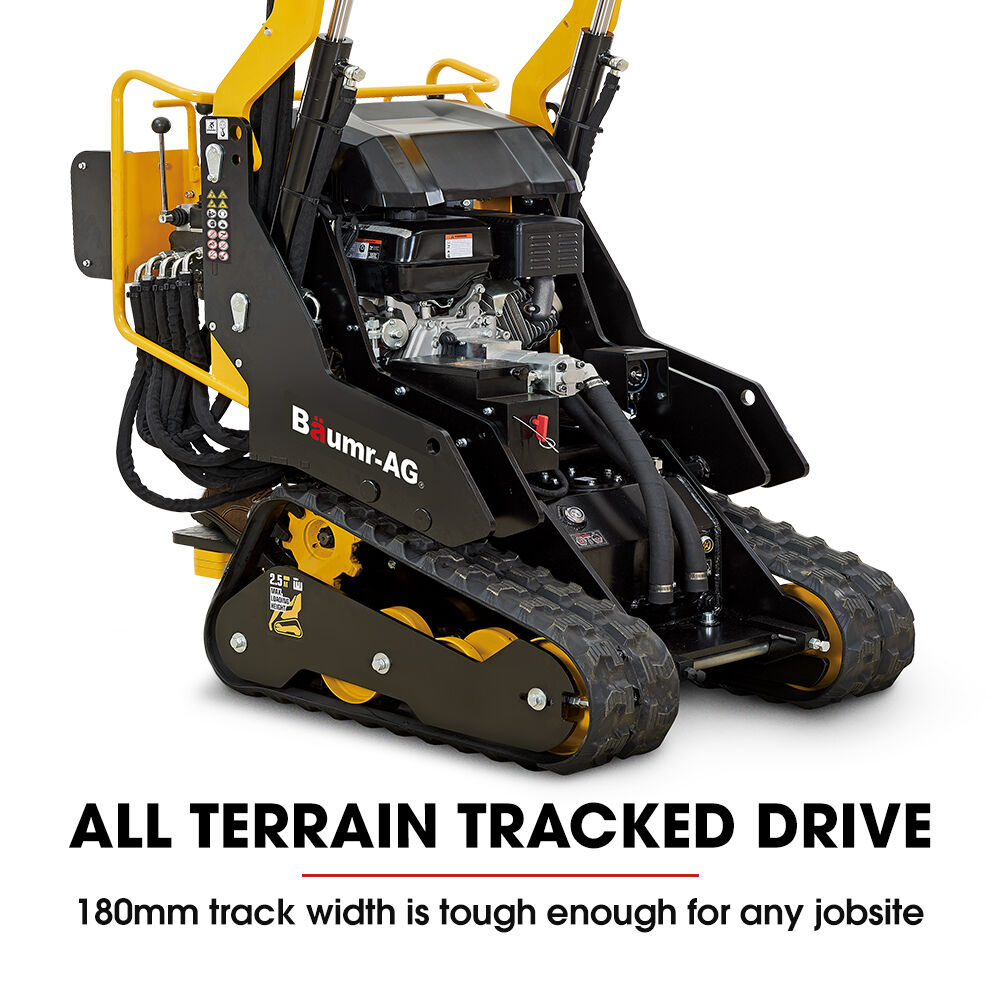 BAUMR-AG BSR5000 Mini Loader Skid Steer, with Bucket, 10hp OHV 4-Stroke Petrol Engine, 200kg Rated Operating V219-GSDSKDPCTB5A