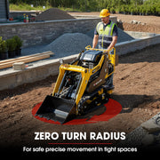 BAUMR-AG BSR5000 Mini Loader Skid Steer, with Bucket, 10hp OHV 4-Stroke Petrol Engine, 200kg Rated Operating V219-GSDSKDPCTB5A