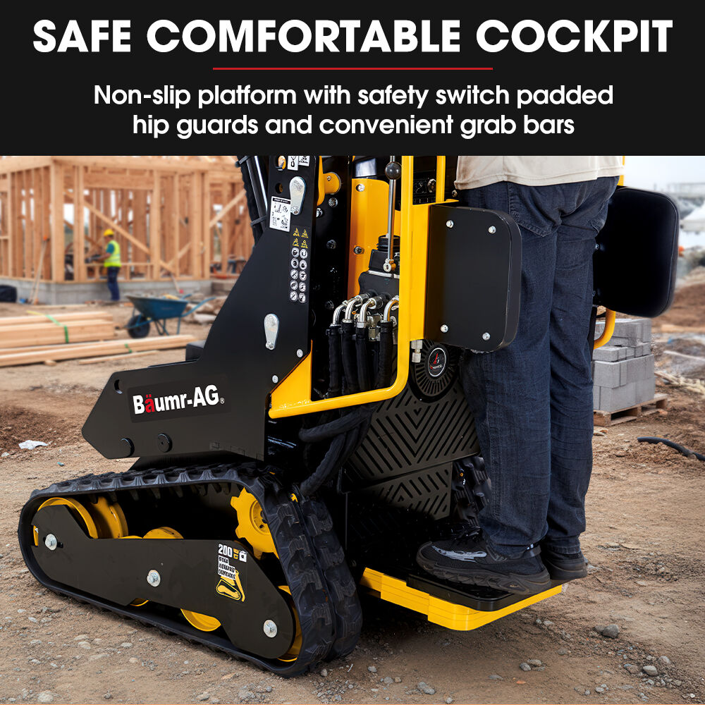 BAUMR-AG BSR5000 Mini Loader Skid Steer, with Bucket, 10hp OHV 4-Stroke Petrol Engine, 200kg Rated Operating V219-GSDSKDPCTB5A
