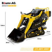 BAUMR-AG BSR5000 Mini Loader Skid Steer, with Bucket, 10hp OHV 4-Stroke Petrol Engine, 200kg Rated Operating V219-GSDSKDPCTB5A