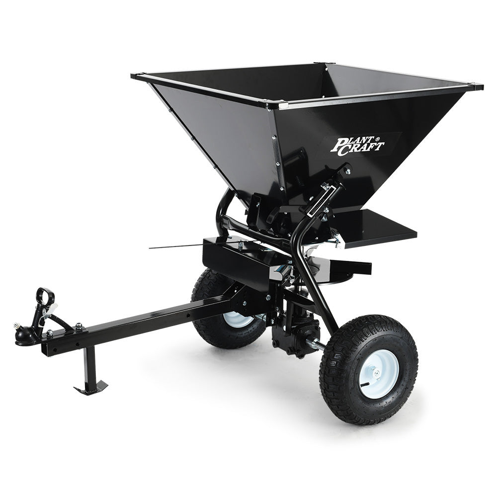 PlantCraft 160L Tow Behind Broadcast Seed and Fertiliser Spreader, 158kg Load, Heavy Duty V219-GSRTOWPCS16A