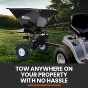 PlantCraft 160L Tow Behind Broadcast Seed and Fertiliser Spreader, 158kg Load, Heavy Duty V219-GSRTOWPCS16A