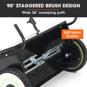 PlantCraft Push Lawn Sweeper, 26" Wide Leaf and Grass Clipping Collector V219-GSWWLKPCP26A