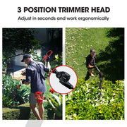 BAUMR-AG 20V SYNC Cordless Pole Saw & Hedge Trimmer Combo, 8 inch Chainsaw Pruner, Telescopic Handle, with V219-GTCCLSBMHC3A
