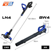 POWERBLADE 20V Leaf Blower & Line Trimmer / Edger Combo, Kit with 4.0Ah Battery & Fast Charger V219-GTCCLSPBBL2LT2A