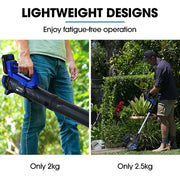 POWERBLADE 20V Leaf Blower & Line Trimmer / Edger Combo, Kit with 4.0Ah Battery & Fast Charger V219-GTCCLSPBBL2LT2A