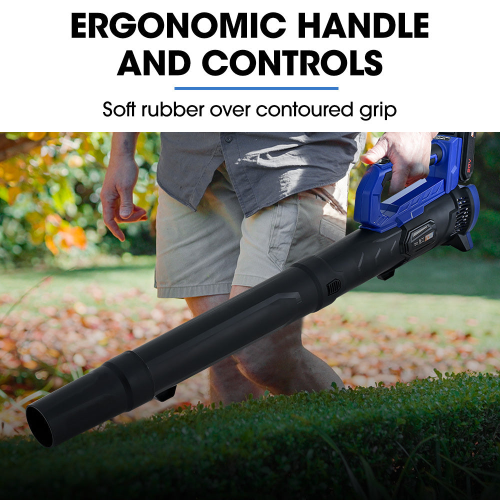 POWERBLADE 20V Leaf Blower & Line Trimmer / Edger Combo, Kit with 4.0Ah Battery & Fast Charger V219-GTCCLSPBBL2LT2A