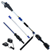 POWERBLADE 20V Cordless Pole Saw & Hedge Trimmer Combo, 8" Chainsaw Pruner & 20" Hedger, Telescopic Handle, V219-GTCCLSPBPS2PT2