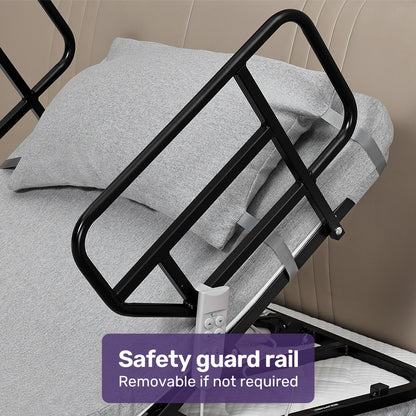 Equipmed Electric Adjustable Bed, Backrest and Leg Adjustment German-Engineered Power Lifting with Remote V219-HBRELEEQBD5A