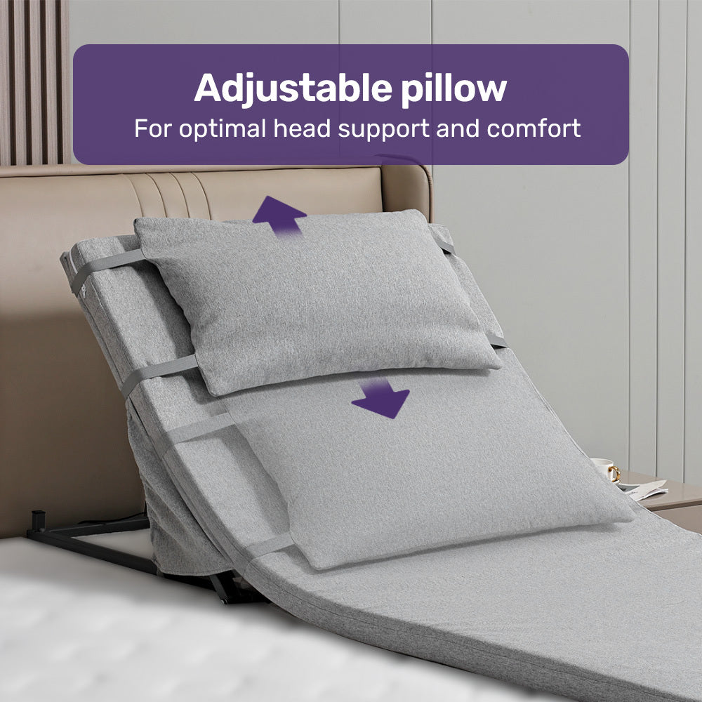 Equipmed Electric Adjustable Bed Backrest, German-Engineered Power Lifting Back Support with Remote Control, V219-HBRELEEQFL3A
