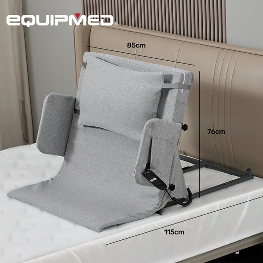 Equipmed Electric Adjustable Bed Backrest, German-Engineered Power Lifting Back Support with Remote Control, V219-HBRELEEQHL1A