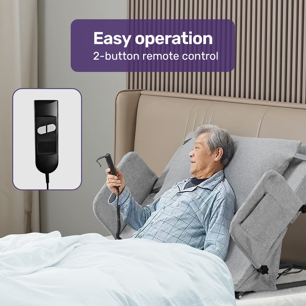 Equipmed Electric Adjustable Bed Backrest, German-Engineered Power Lifting Back Support with Remote Control, V219-HBRELEEQHL1A