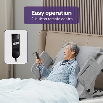 Equipmed Electric Adjustable Bed Backrest, German-Engineered Power Lifting Back Support with Remote Control, V219-HBRELEEQHL1A