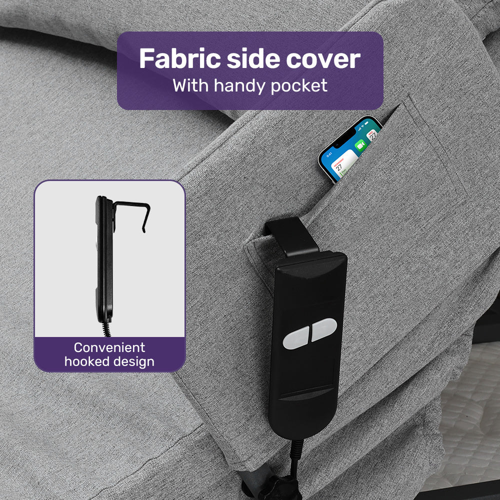 Equipmed Electric Adjustable Bed Backrest, German-Engineered Power Lifting Back Support with Remote Control, V219-HBRELEEQHL1A
