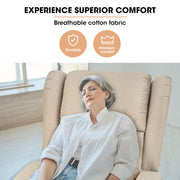 FORTIA Electric Recliner Lift Heat Chair for Elderly, Massage, Heat Therapy, Aged Care, Beige V219-HECLCRFOB3BG
