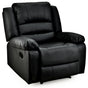 FORTIA Luxury Recliner Lounge Chair, Single Faux Leather Armchair, for Home Theatre Cinema, Elderly, Black V219-HECRCRFOA4MB