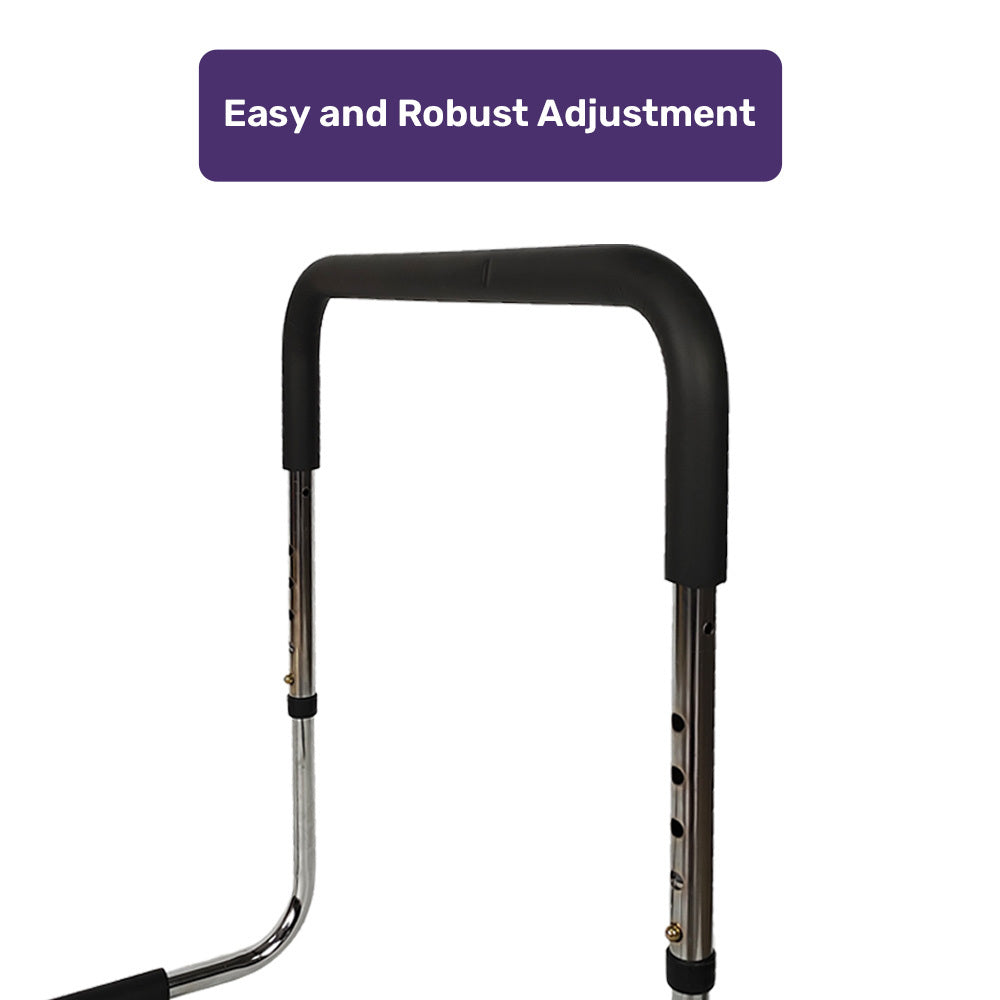 Equipmed Bed Assist Adjustable Hand Rail Support Aid for Seniors, 125kg Capacity, Bedside with Soft Grip V219-HELBEDEQBA5A
