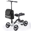 EQUIPMED Knee Scooter Walker, Disc Brake - Suspension Bag - Broken Leg Ankle Foot Mobility - Crutches V219-HELKNSEQA3SB