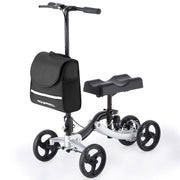 EQUIPMED Knee Scooter Walker, Disc Brake - Suspension Bag - Broken Leg Ankle Foot Mobility - Crutches V219-HELKNSEQA3SB