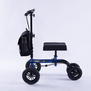 EQUIPMED Knee Scooter Walker, 10 inch Tyres Dual Brakes Bag - Broken Leg Ankle Foot Mobility - Crutches V219-HELKNSEQS2BA