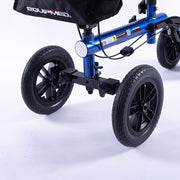 EQUIPMED Knee Scooter Walker, 10 inch Tyres Dual Brakes Bag - Broken Leg Ankle Foot Mobility - Crutches V219-HELKNSEQS2BA